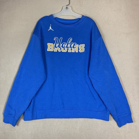 Nike‎ Jordan Sweatshirt Mens XL Blue UCLA Bruins University Crew Neck Pullover - Picture 1 of 11